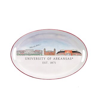 Arkansas Skyline Oval Tray