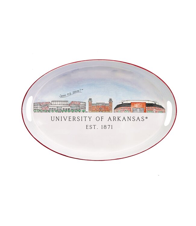 Arkansas Skyline Oval Tray