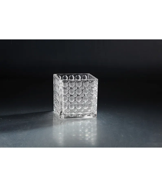 6" Clear Glass Vase