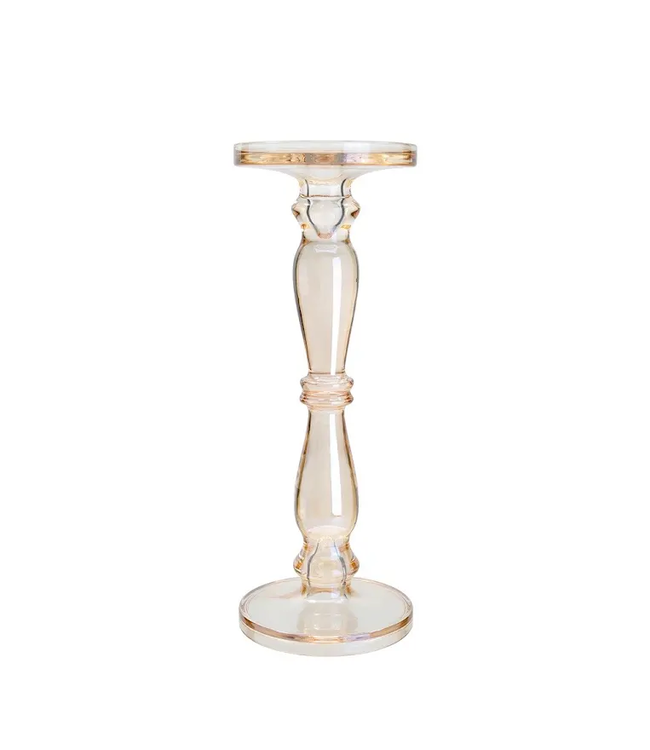 13.8" - Glass Candle Holder