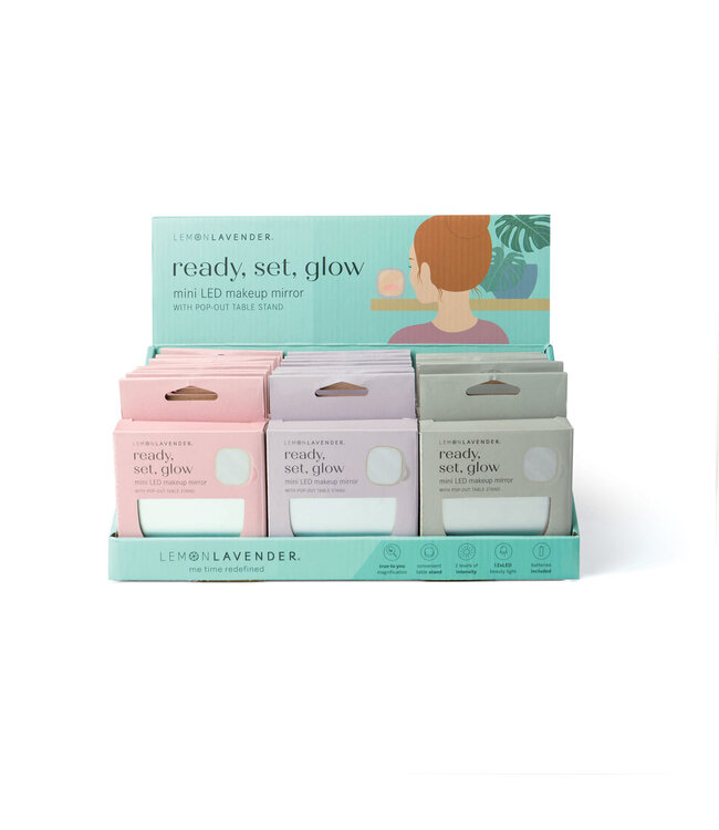 Lemon Lavender Led Light up Mini Mirror