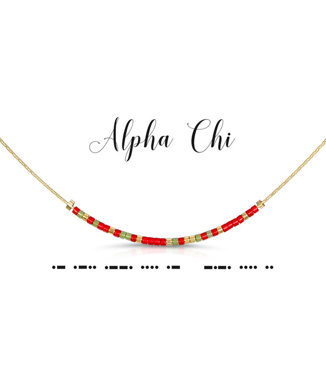 DOT & DASH Alpha Chi Necklace