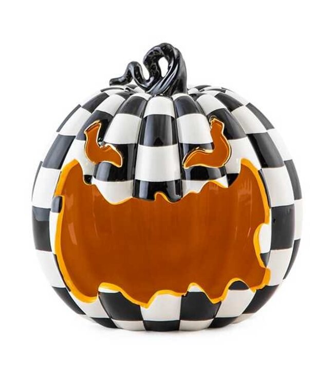 MACKENZIE CHILDS Jack O'Lantern Candy Dish