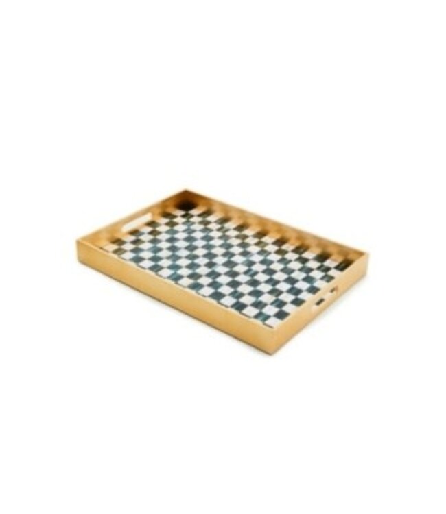 MACKENZIE CHILDS Courtly Check Lacquer Tray