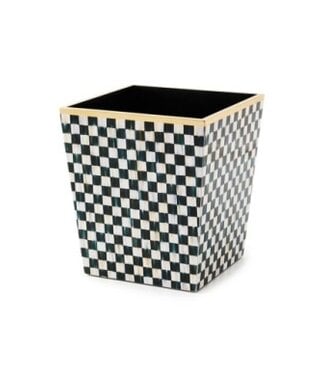 MACKENZIE CHILDS Courtly Check Lacquer Waste Bin