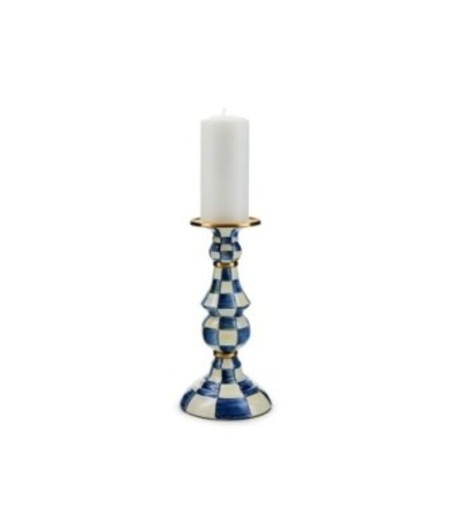 MACKENZIE CHILDS Check Pillar Candlestick