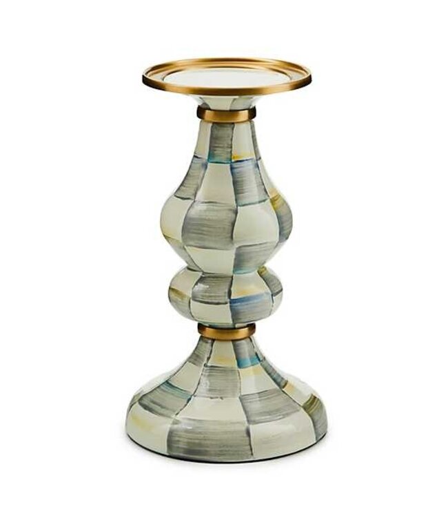 MACKENZIE CHILDS Check Pillar Candlestick