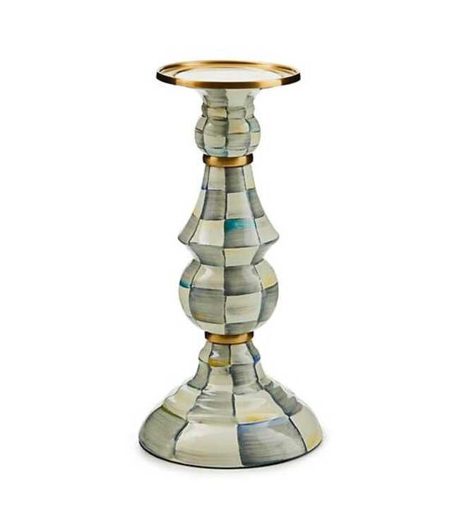 MACKENZIE CHILDS Check Pillar Candlestick