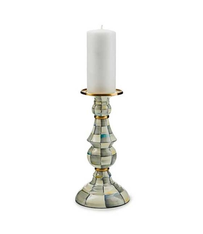 MACKENZIE CHILDS Check Pillar Candlestick