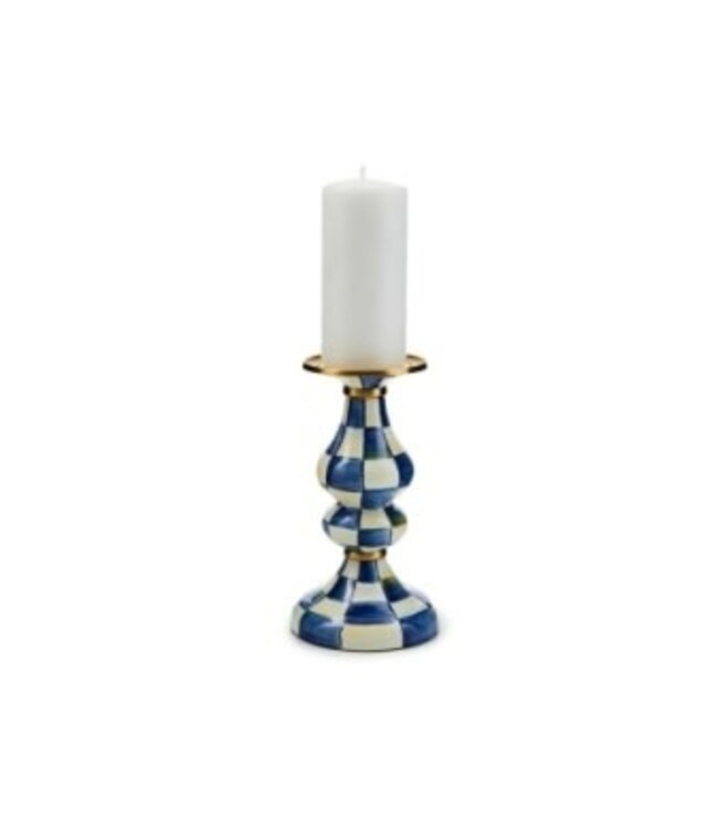 MACKENZIE CHILDS Check Pillar Candlestick