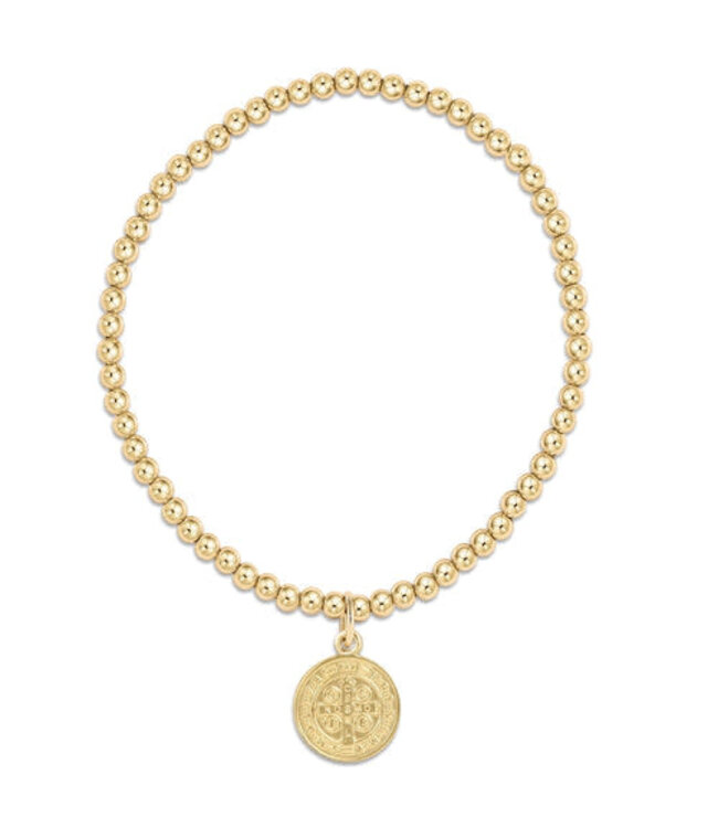 ENEWTON Classic Gold 3MM Bead Bracelet - Blessing Gold Disc