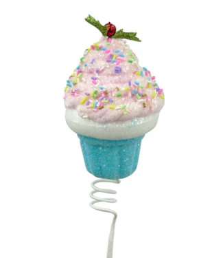 Glitter Chenille Cupcake Pick