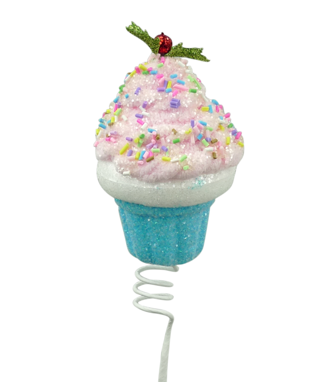 Glitter Chenille Cupcake Pick