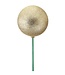 23" Glittered Vacuum Plate Ball On Green Wood Stake