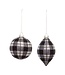 BLACK AND WHITE PLAID ORN - Sold Individually