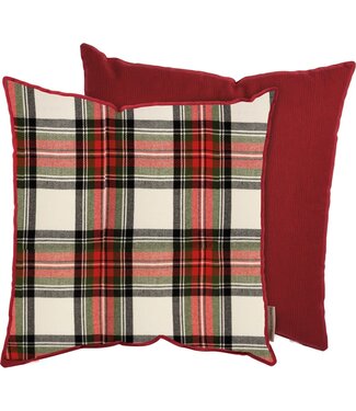 Cream Plaid Pillow