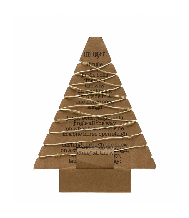 82"L LED String Lights on Tree Shaped Paper Card