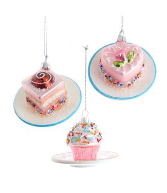 Miniature Glass Cake Orn