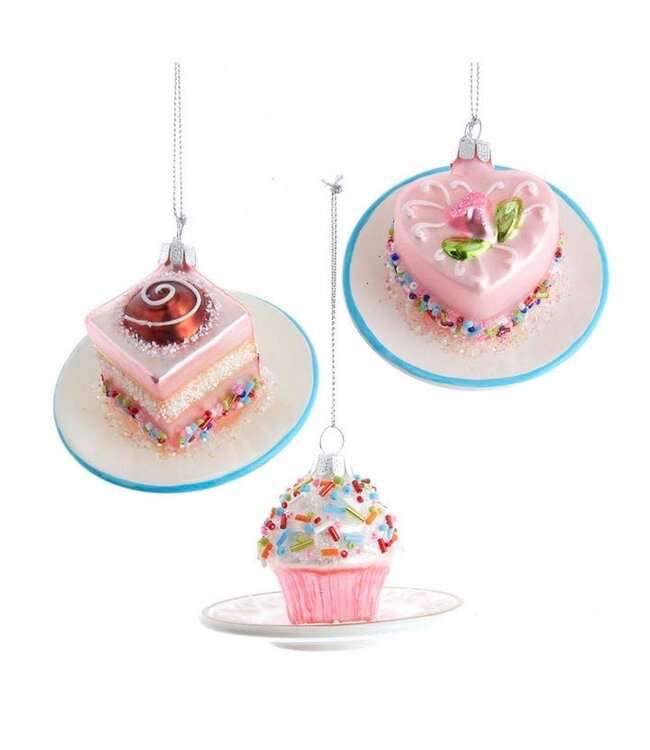 Miniature Glass Cake Orn