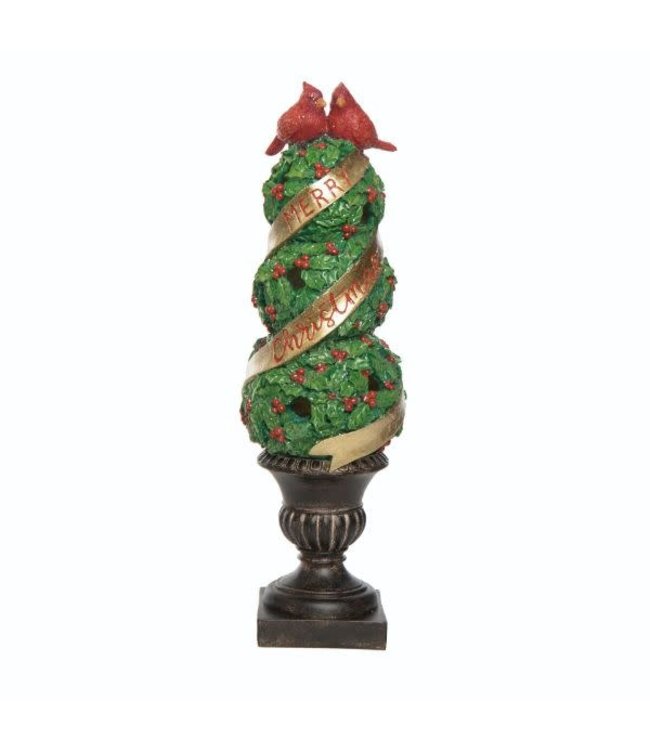 Res Light Up Cardinal Topiary Decor
