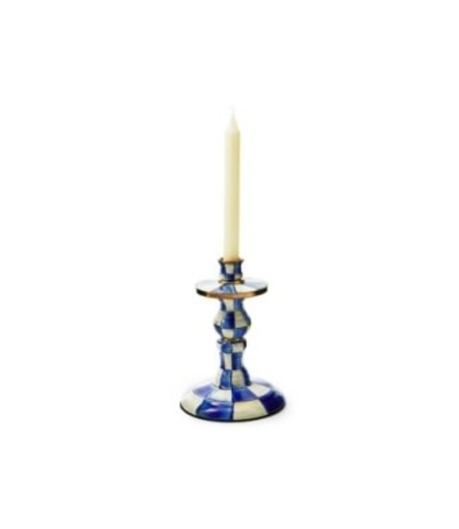 MACKENZIE CHILDS Royal Check Candlestick