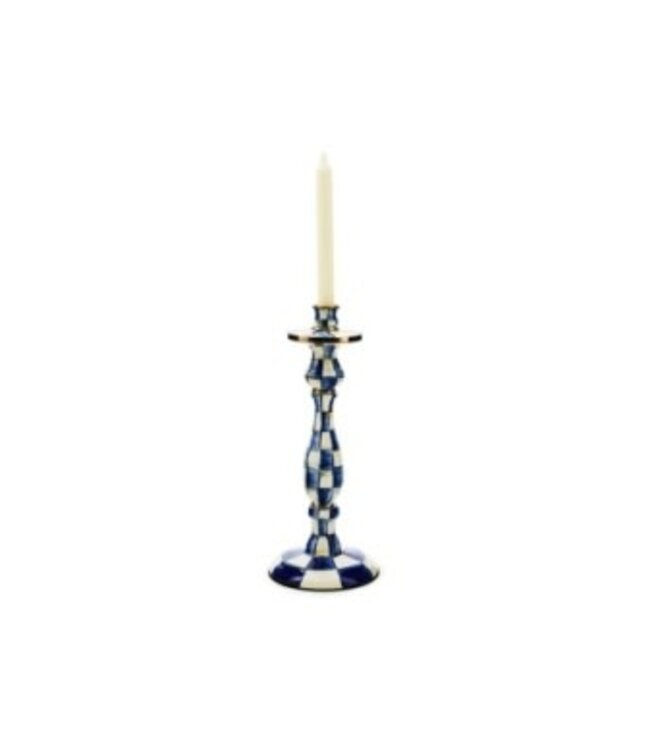 MACKENZIE CHILDS Royal Check Candlestick