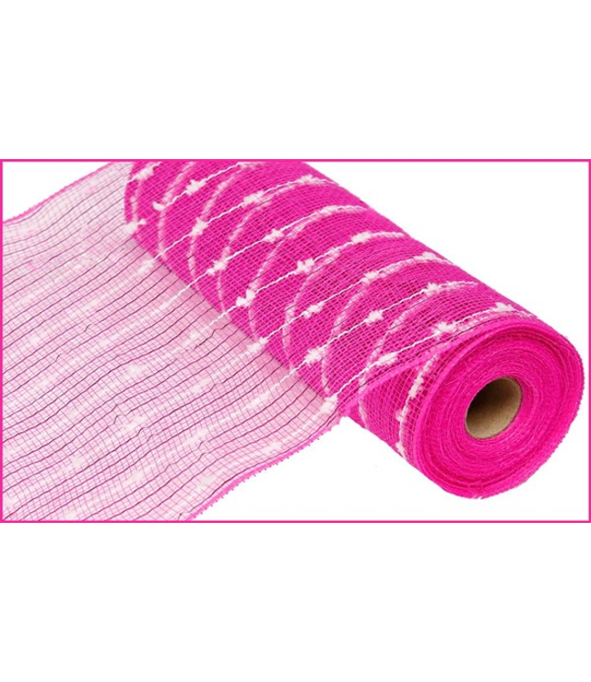 10.25"X10yd Metallic Puff Ball Mesh Ribbon