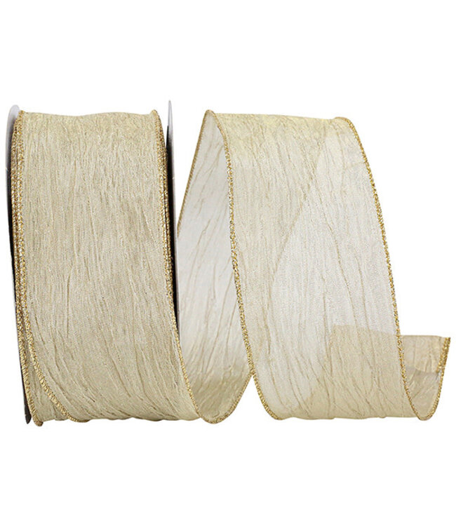Crushed Mesh Elegance Wired Edge Ribbon