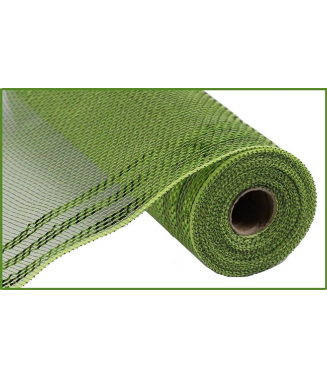 10.5"X10yd Border Stripe Metallic Mesh Ribbon