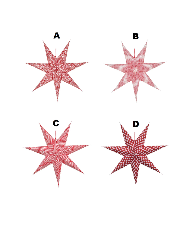 7-Point Printed Paper Star Ornament