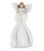 Angel w/White Glittered Metal Removable Wings