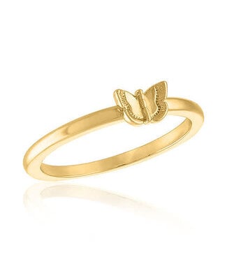 Petite Butterfly Gold Layers Ring