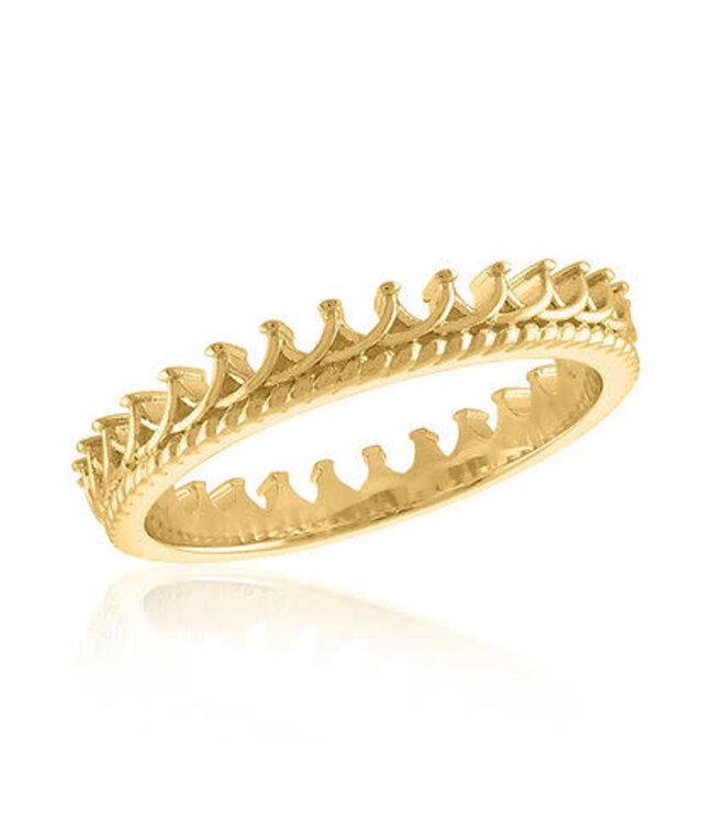 Crown Gold Layers Ring