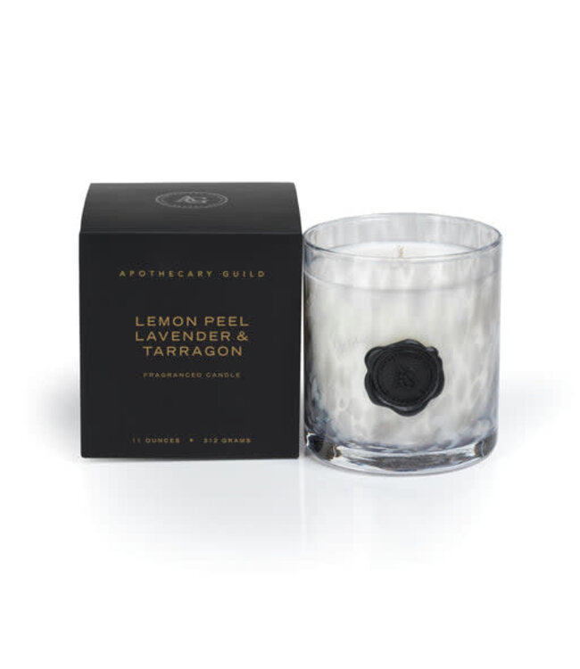 Apothecary Guild Opal Glass Candle Jar in Gift Box - Lemon Peel, Lavender & Tarragon