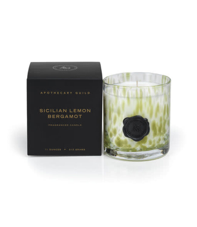 Apothecary Guild Opal Glass Candle Jar in Gift Box - Sicilian Lemon Bergamot
