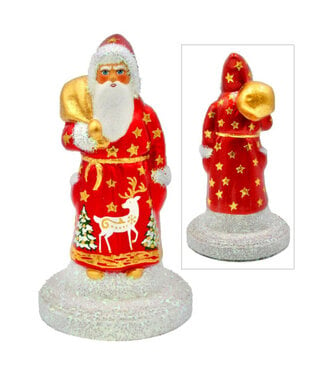 HEARTFULLY YOURS Ruby Glimmer German Santa Figure 9"