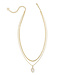 KENDRA SCOTT Abbie Pave Frame Multi Strand Necklace