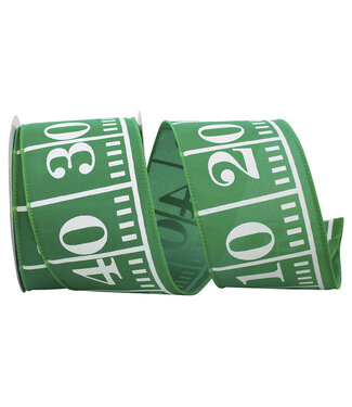 Football Field Wired Edge Rd Green Ribbon