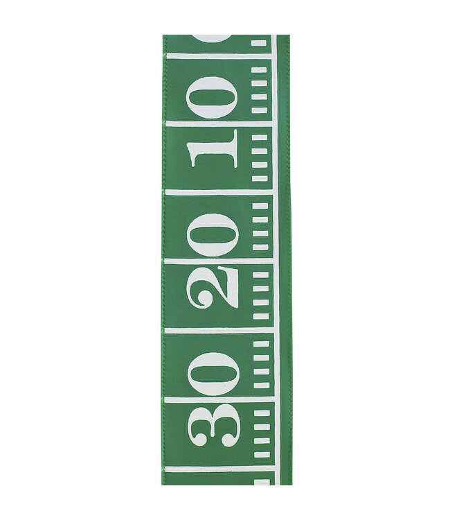 Football Field Wired Edge Rd Green Ribbon