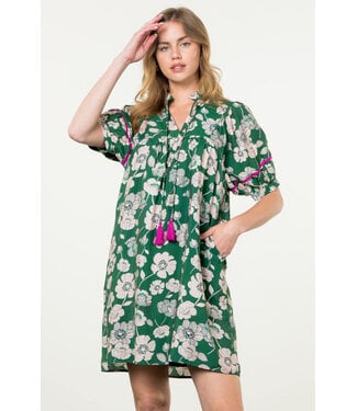 Ava Puff Sleeve Flower Print