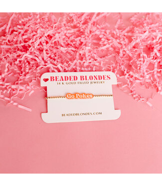 BEADED BLONDES Go Pokes (Orange & Black)