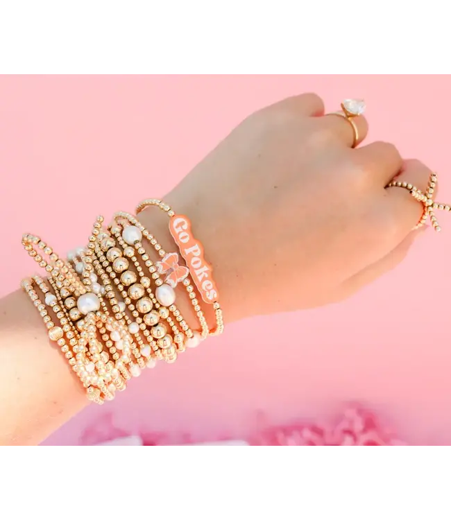 BEADED BLONDES Go Pokes (Orange & Black)