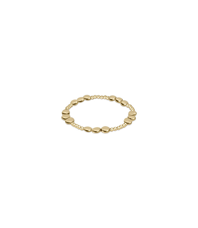 ENEWTON Honesty Joy Pattern 6mm Bead Bracelet - Gold