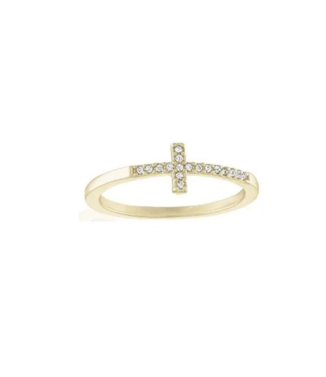 Cross Gold Layers Ring