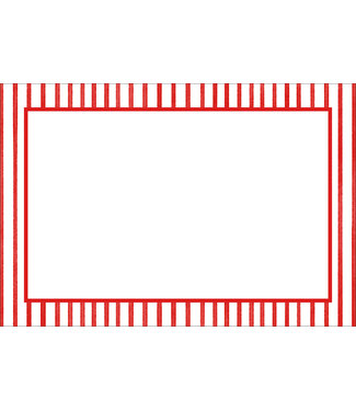 Place Cards - Pinstripe Red