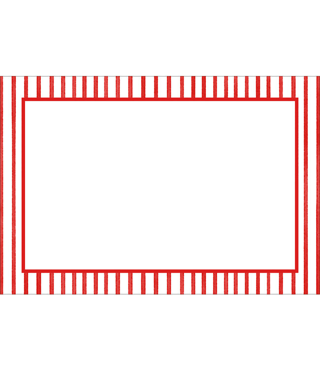 Place Cards - Pinstripe Red