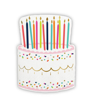 Shaped Napkins - Birthday Cake