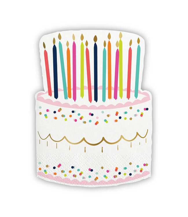 Shaped Napkins - Birthday Cake