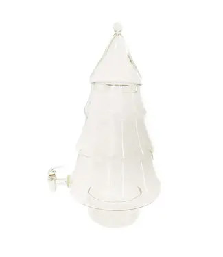 8 qt Recycled Glass Tree Shaped Beverage Dispenser