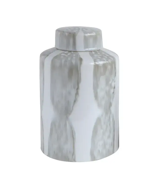 Decorative Stoneware Ginger Jar